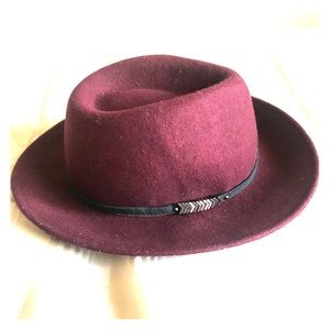 Burgundy Fedora Hat